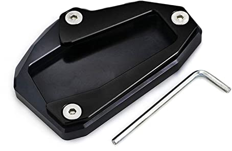 Ständer Motorrad Seitenständervergrößerer Für Ducati Für Multistrada 950 1100 1200 / S/GT 1260 Seitenständervergrößerung Pad CNC Aluminium Motorradständer (Color : Nero, Größe : 2)