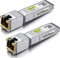 10Gtek 2-Pièces 80-Meter Transceiver SFP+ RJ45 10GBase-T, Copper Ethernet CAT.6a Module, Compatible pour Cisco SFP-10G-T-80, Ubiquiti UniFi, MikroTik, Netgear, TP-Link, D-Link, Open Switch