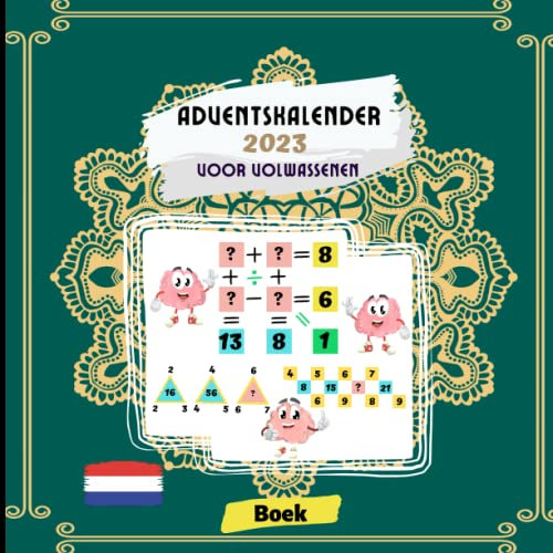 Adventskalender 2023 voor volwassenen: Boek in te vullen | 8.5x8.5 formaat met 72 pagina's | Verbeter je analytische vaardigheden, los een reeks ... gedurende 24 dagen voorafgaand aan Kerstmis