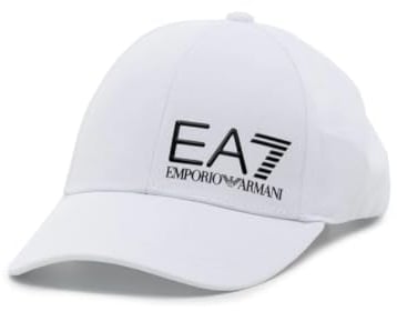 EA7 Emporio Armani Train Core Cotton Baseball Cap - White/Black-M