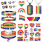 LOLIAS LGBTQ Accessories LGBTQ Armband LGBTQ Sticker Gay Pride Halskette Regenbogen Ohrringe Pride Accessoires LGBT Abzeichen Pride Broschen Unisex Lesben Gay Pride Schmuck