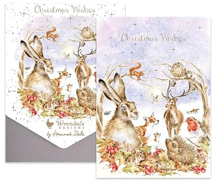 Wrendale Designs Weihnachtskarten Walking in a Winter Wonderland, 8 Stück