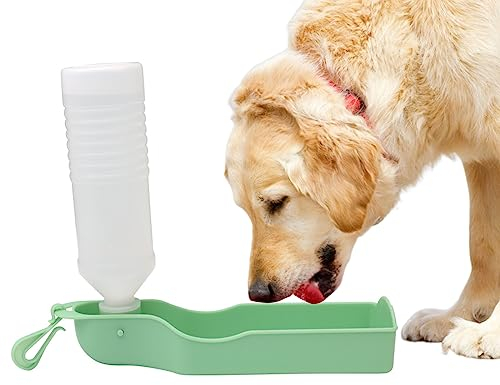 Vastsea Borraccia per Cani, Borraccia Portatile per Animali Domestici, Borraccia Pieghevole per Cani, Utilizzato per Campeggio, Passeggiate, Escursioni (Verde)