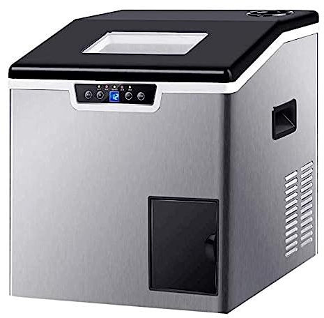 Máquina de hielo portátil, máquina de hielo de encimera con pantalla LCD, fabricación de hielo Hielo picado 2 en 1 (Fangbing 32 bandejas de hielo) (Fangbing 32 bandejas de hielo)
