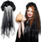 Cerchietto di Halloween, shallyong Cerchietto Halloween con Velo Nero, Accessori per Capelli Halloween, Rosa Nera per Capelli, per giorno dei morti, Halloween, Cosplay Costume, Carnevale