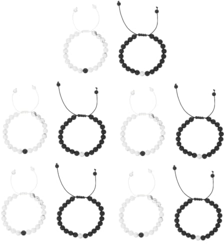 ABOOFAN 10 Stk Lavastein-Armband Geflochtene Armbänder für Herren Umhangverschlüsse paar zubehör tragbares Perlenarmband Vulkangestein schmücken verschleißfester Stein Liebhaber