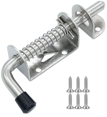 Door Latch Mechanism, Stainless Steel Spring Door Lock, Adjustable Quick Release Door Latch, Lightweight Secure Door Fixing, Portable Self Locking Door Latch, Suitable for Sight