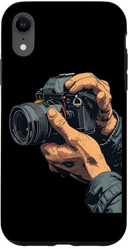 Coque pour iPhone XR Objectif d'appareil photo Photographie main de photographe