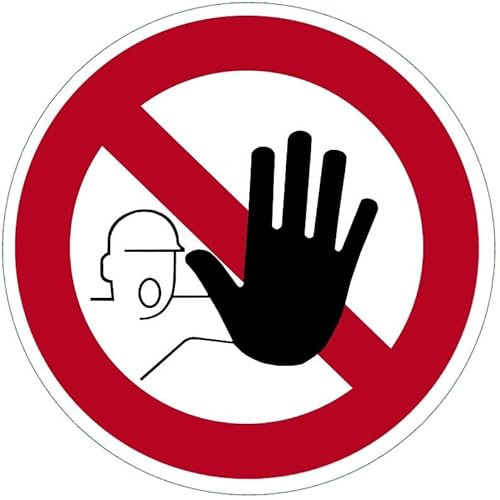 Panneau PVC adhésif - interdiction de passer