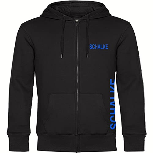 multifanshop Kapuzen Sweatshirt Jacke - Schalke - Brust & Seite