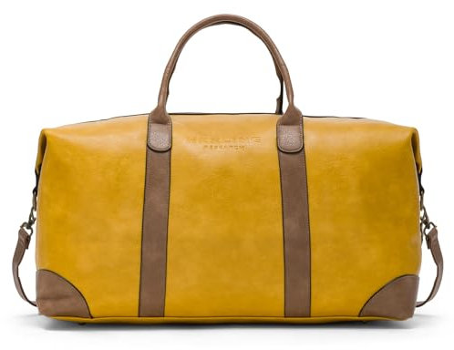 Herling Reisetasche Frost Herren/Damen Tasche Vintage PU-Leder (Mustard Yellow)