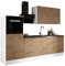 3E 3xE living.com Küchenzeile in Farbe: Weiß/Lancelot-Eiche, A: B: 250 cm, H: 220 cm, T: 60 cm
