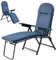 Tomaino -Sedia Sdraio Imbottita per Interno ed Esterno Con Poggiapiedi - Poltrona Relax Reclinabile fino a 180° Gradi con Morbido Cuscino - Pieghevole ideale per Casa, Giardino, Balcone (Blu)
