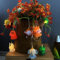 Riaxuebiy Niedliche Plüsch Pom Poms und Safari Tierfee Lichterkette Warme Weiße LEDs Batteriebetrieben für Kinder Geburtstag Kinderzimmer Schlafzimmer Halloween Weihnachtsdekoration (Waldtier)