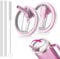 2 Couvercle Etanche pour Stanley Cup 40 oz, Couvercle Gourde pour Stanley, Couvercles de Remplacement Anti-Fuite avec 2 Pailles et 1 Brosse de Nettoyage, Accessoires pour Stanley Cup (Violet)