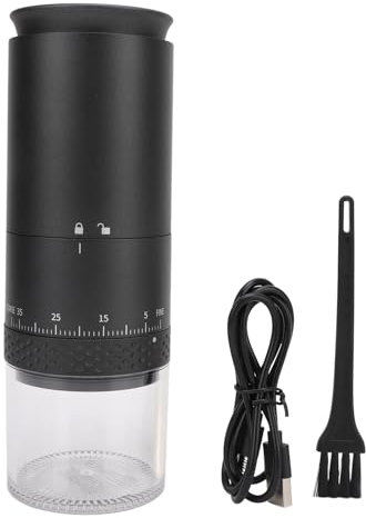 Macinacaffè,13W 110Ml One Touch Macinacaffè Elettrico Chicchi Caffè 38 Velocità Usb Ricaricabile Americano Grinder per Casa Ufficio Viaggio Scuola, Camera Rimovibile,