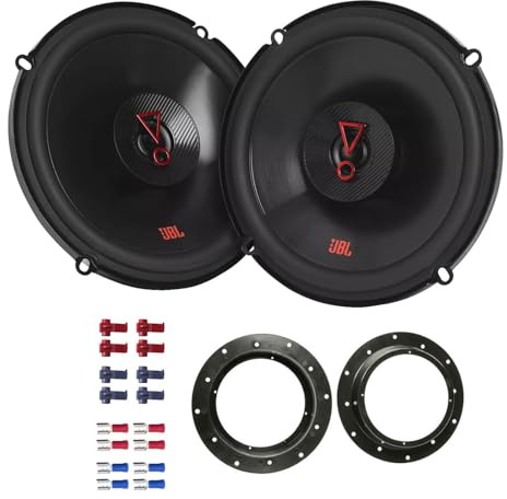JBL Stage3 627F Lautsprecher mit Einbauset passend für VW Volkswagen Touran alle Türen vorne 450W 165mm 2 Wege Koax