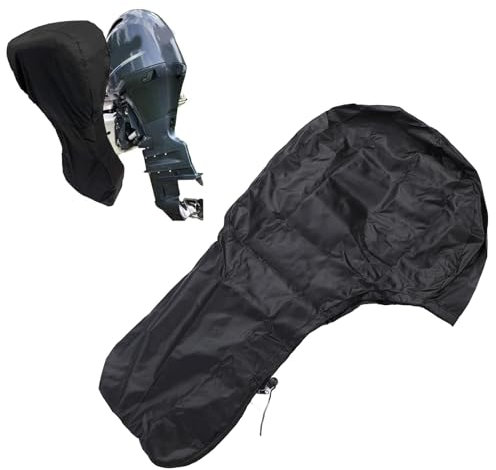 lvifloae -Bootsmotorabdeckung, Außenbordmotorabdeckung Voller Bootsmotorabdeckung Wasser Polyester Windschutz Außenborder Motorabdeckung mit Aufbewahrungstasche 0 bis 20 (6-15 PS)