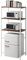 Colingmill 3 Tier Mini Fridge Stand with Storage for Dorm,Over Mini Fridge Multipurpose Storage Shelf Rack Standing Organizer for College Rooms Kitchen Pantry,Home,and Offices,Coffee,Bar(White)