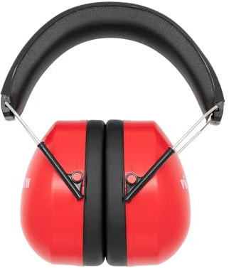 VIC FIRTH - KIDP2 - Cuffie Over Ear Noise Canceling per Bambini, Riduzione rumore 25 dB, Protezione udito per concerti e attività, Fascia imbottita, Custodia inclusa, Colore Rosso