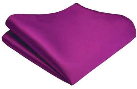 LABEL-CRAVATE Pochette costume homme satin prune fuchsia – Mouchoir de poche violet rose pour mariage, soirée, cérémonie – Accessoire costume 21 x 21 cm
