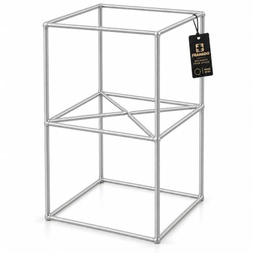 FRAMADO FILO Blumenständer Metall 40 cm, Silber, montiert, EU-Produkt