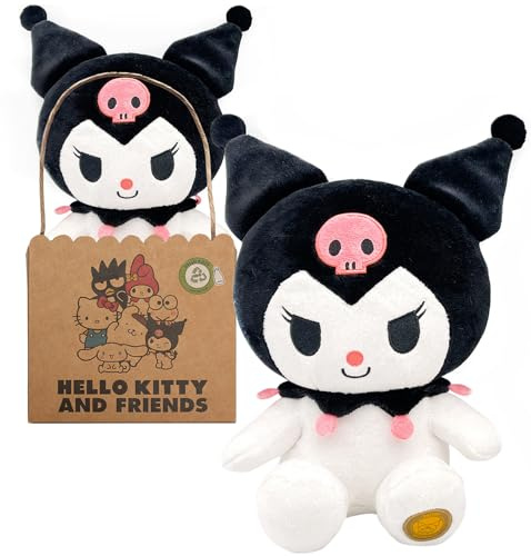 Joy Toy - Sanrio Kuromi Plush 24 cm in Kartontäschchen, Schwarz, Weiß