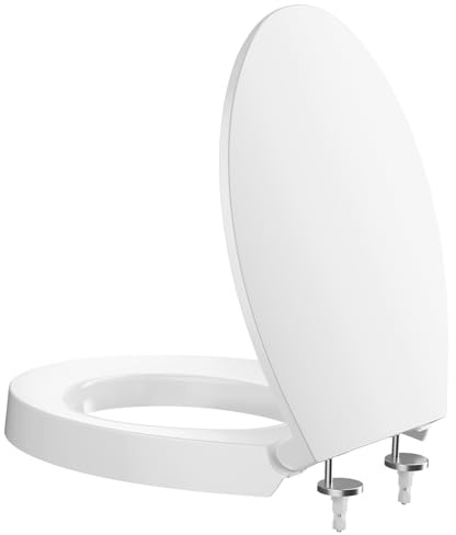 CECIPA WC-Sitz Erhöhung 5 cm – Duroplast Toilettensitz mit Absenkautomatik, bis 250 kg belastbar, ergonomisch & leicht zu reinigen