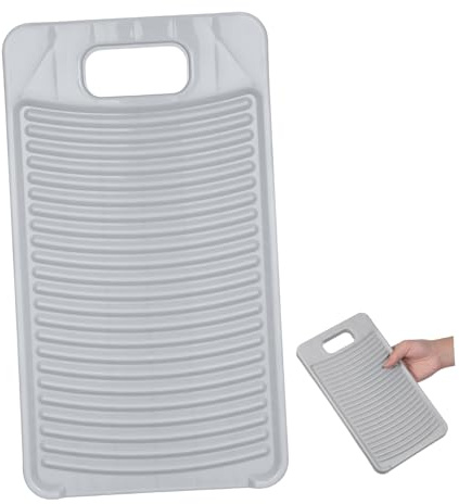 VILLFUL ASSE Lavapanni Manuale Mini in Pp Antiscivolo per Vestiti | Design Salvaspazio da Appendere, Pulizia Efficiente, Delicata Sulle Mani, Grigia per Bucato Domestico