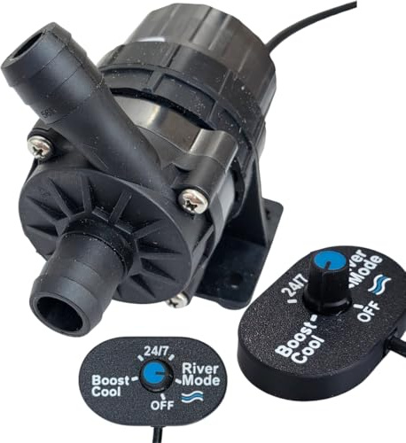 ICYBULL 720GPH Water Pump for Cold Plunge, Quiet In-Line Pump for Chiller System with Speed Controller, Boost Cool and River Mode, 3/4-Inch Barbed Connections. 100% Magnetic Drive.