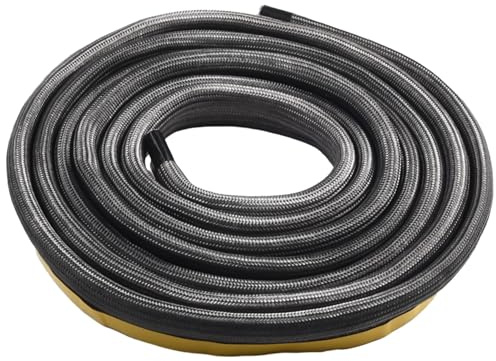 SageFurned Ofenseil, Türdichtung, 10 mm Durchmesser, 2 m/für 3 m Länge, hitzebeständig bis 550 °C, für Holzofen, Ofen, Kamin, Schwarz