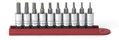 GearWrench 10 Pc. 1/4 Drive Hex Bit Socket Set, SAE - 80323