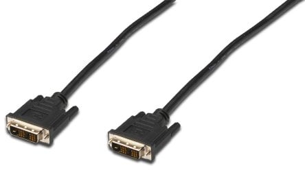 DIGITUS Câble DVI - DVI-D (18+1) - Full-HD - 2m - Single Link, 60Hz - Compatible avec Moniteur, TV, PC