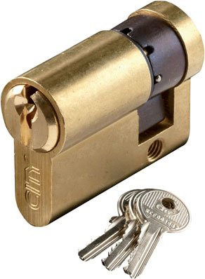 Iseo – Schließzylinder City, 5 g, Farbe Messing, Nummer 1 – Typ 1/2 Zylinder – Maße: 10 x 30 cm