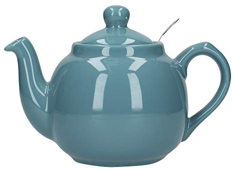 London Pottery Farmhouse - Tetera pequeña de cerámica con infusor, Color Aqua, 2 Tazas (600 ml)