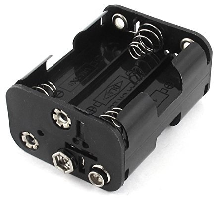 Sourcingmap Double Side Spring Loaded 6 x 1.5V AA Battery Holder Storage Case Box