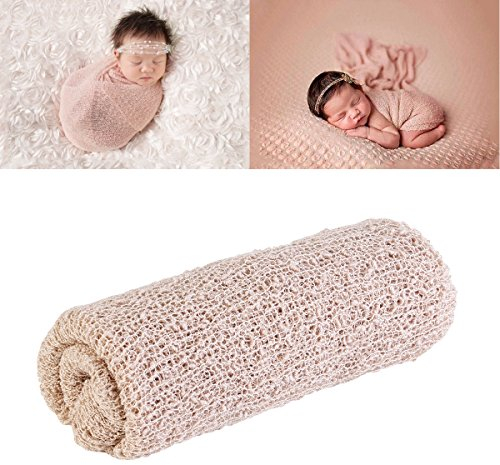 NUOLUX Neugeborenes Baby Fotografie Foto Prop Stretch Wrap Baby Lange Wrap (Beige)