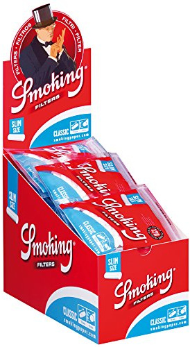Smoking Classic Filter 6mm Slim Size Rot Zigarettenfilter 10x Bags (1200 Filter)