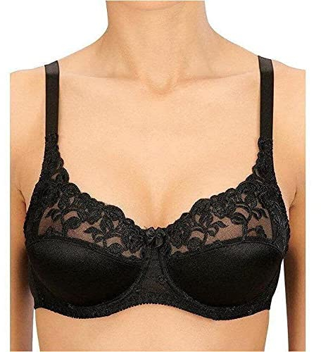 Naturana® Women's Underwired Bra [Cup B-E] Bra with Excellent Support and Beautiful décolleté | Women's Underwired Bra 40 Black C