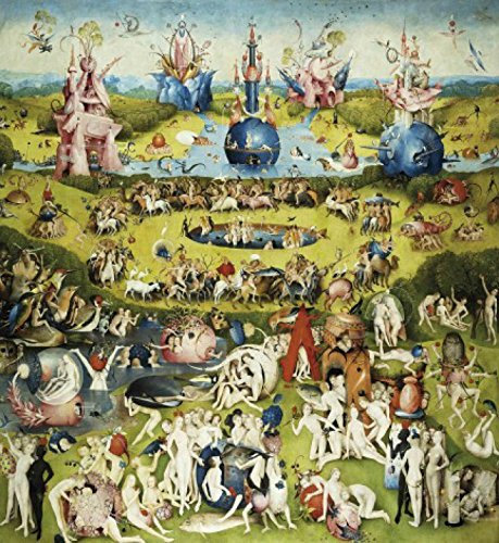 1art1 Jérôme Bosch Sticker Mural Le Jardin des Délices, 1500, 3 Parties Poster Papier Peint Autocollant 250x230 cm