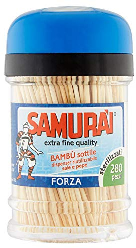 Samurai Palillos de bambú en dispensador, 280 Unidades