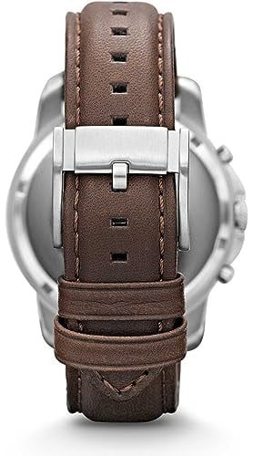 Fossil FS4735 Chronograph Uhr Herrenuhr Lederarmband Edelstahl 5 bar Analog Chrono Datum Braun