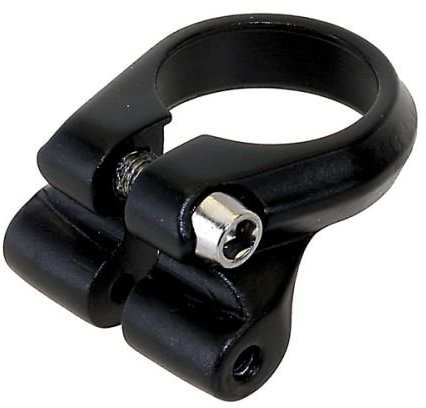 Classic Cycle Sitzrohrklemme 34,9 Alu schwarz mit Gepäckträgerbefestigung