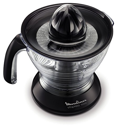 Moulinex Vitapress Spremiagrumi, Ampia Capacità da 1 L, Due Filtri, Estrazione Ottimale del Succo, Facile da Usare, Copertura Protettiva, Cavo Lungo, PC3028