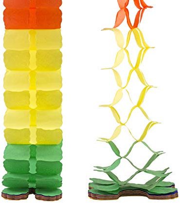 Creativery Papier Girlande 6 Meter (Regenbogen/Rainbow/bunt) // Papiergirlande Hängedeko Raumdeko Party Geburtstag Raumdekoration Deko