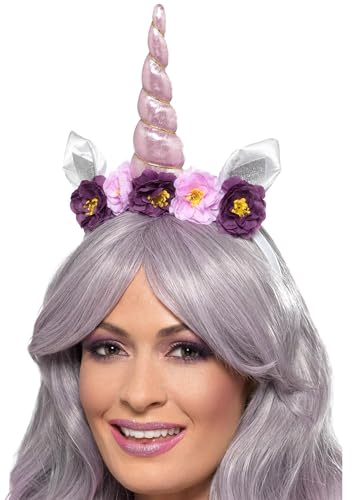 Smiffys Einhorn Stirnband, Mehrfarbig, Erwachsene
