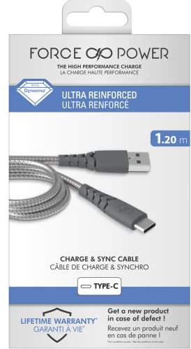 Force Power Bigben Connected Câble de Charge/Synchronisation renforcé USB/USB-C 1.2 M