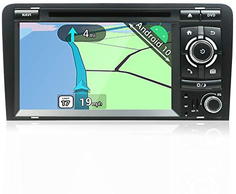 YUNTX Android 14 Autoradio con navi para Audi A3 8P S3 RS3(2003-2012)-Incorporado CarPlay/Android Auto/GPS-IPS 2.5D 7 Pantalla-Dab/Bluetooth 5.0/Control del Volante/USB/WiFi/MirrorLink/4G