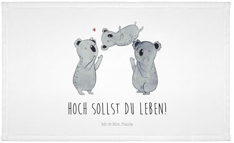 Mr. & Mrs. Panda Gäste Handtuch Koalas Feiern - Geschenk, Gästetuch, Happy Birthday, Geburtstagsgeschenk, Geburtstag, Familie, Reisehandtuch,