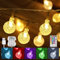 StarryEver LED Lichterkette Kugeln Bunt, 4.5M 30 LED Farbwechsel Lichterkette Batterie & USB Betrieben, 16 Farben Krystal Kugel Lichterkette Außen/Innen mit Fernbedienung für Garten Patio Zimmer Deko